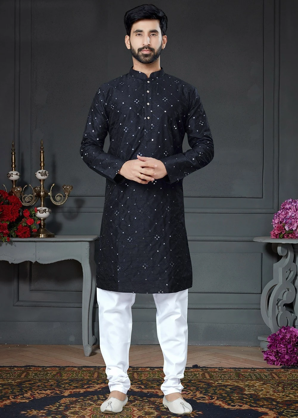 Embroidered Kurta Pajama Set